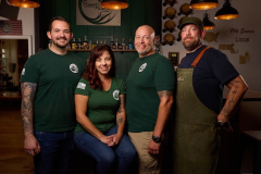 Group photo of staff at Deep Roots Distillery of Sturbridge, MA