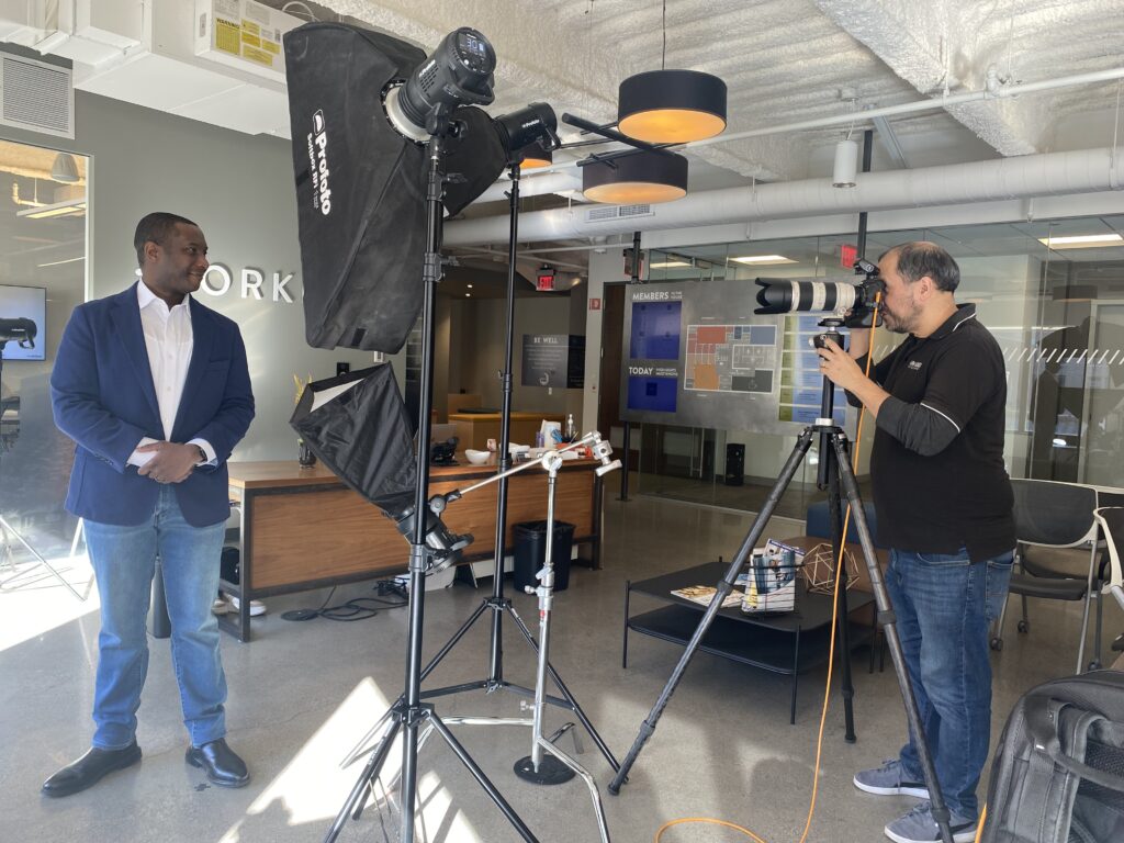 Behind the scenes corporate headshot photography, Boston, MA.