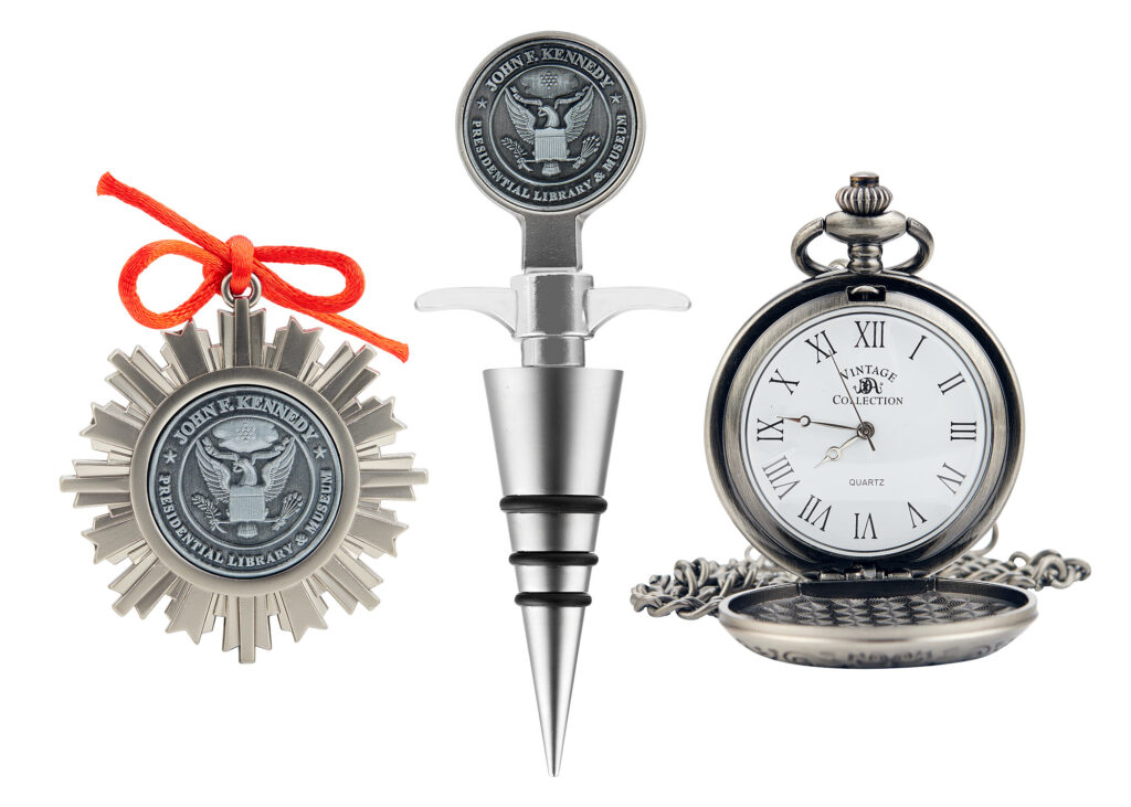 Product photography of gift shop products from the John F. Kennedy Museum in Boston, MA