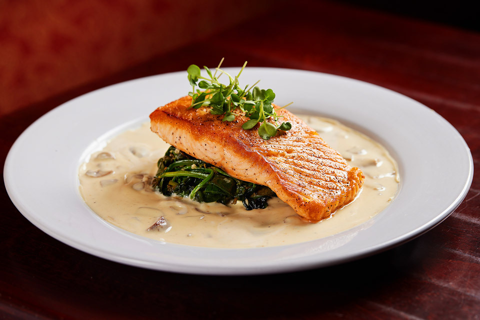 Food photography of a salmon plate photographed for Stir Martini Bar of Westford, MA Food photography of a salmon plate photographed for Stir Martini Bar of Westford, MA