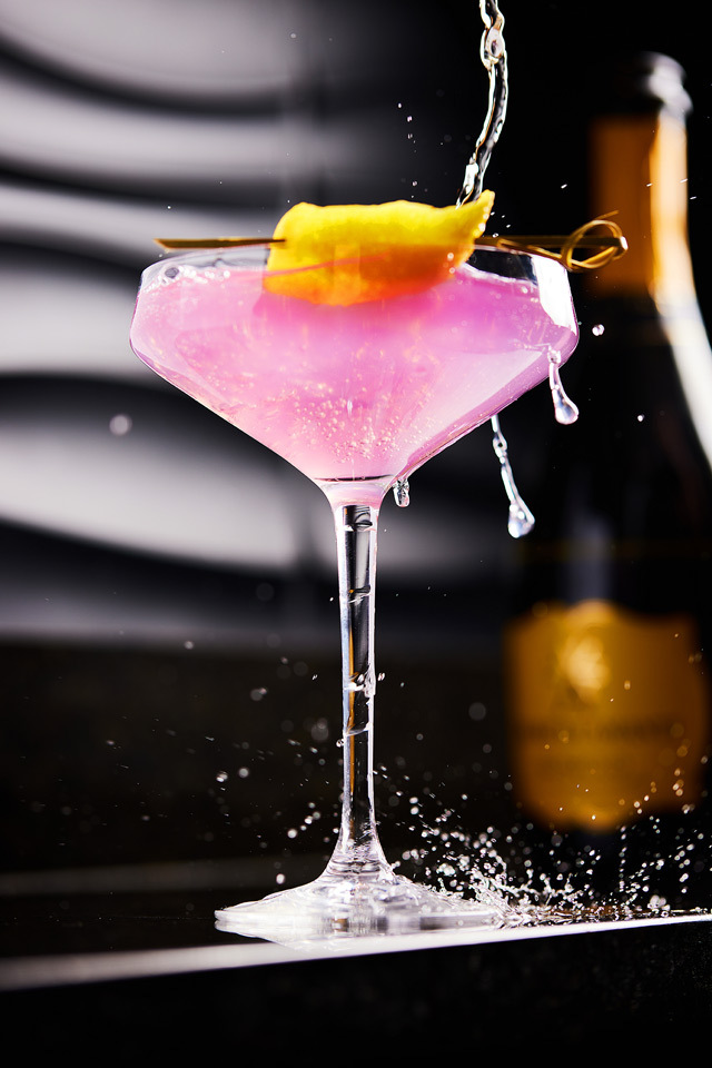 food photography of a pink cocktail photographed for Stir Martini Bar of Westford, MA food photography of a pink cocktail photographed for Stir Martini Bar of Westford, MA