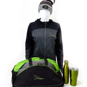 Consumer photography of Touchmark's branded merchandise for a dance center Consumer photography of Touchmark's branded merchandise for a dance center