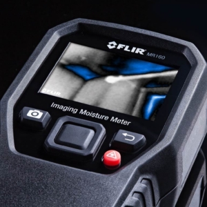 Commercial product photography of FLIR&#039;s MR160 imaging moisture meter for FLIR