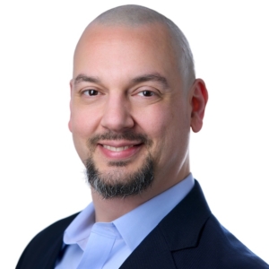 Male headshot photography angled with white background
