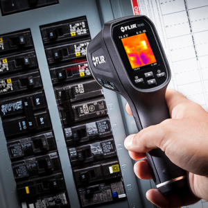 Commercial product photography of FLIRs TG165 thermal camera lifestyle shot for Teledyne-FLIR of Hudson, NH