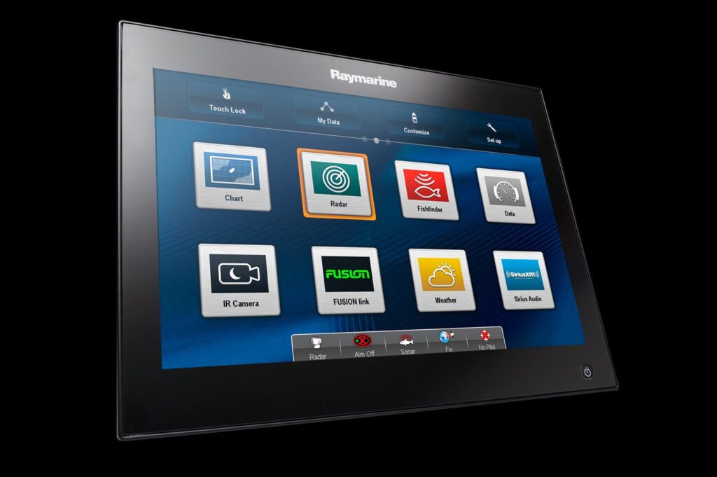 Commercial product photography of Raymarine GS Screen for Raymarine in Hudson, NH