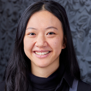 woman headshot photography with gray background for Jonquils Cafe &amp;amp; Bakery in Boston, MA