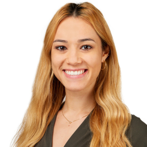 woman headshot photography with white background for Toyota