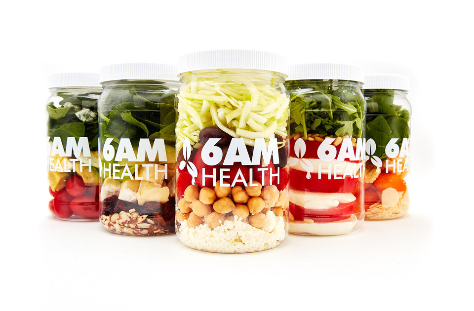 food photography for 6am health's premade salads in mason jars lineup in Woburn, MA