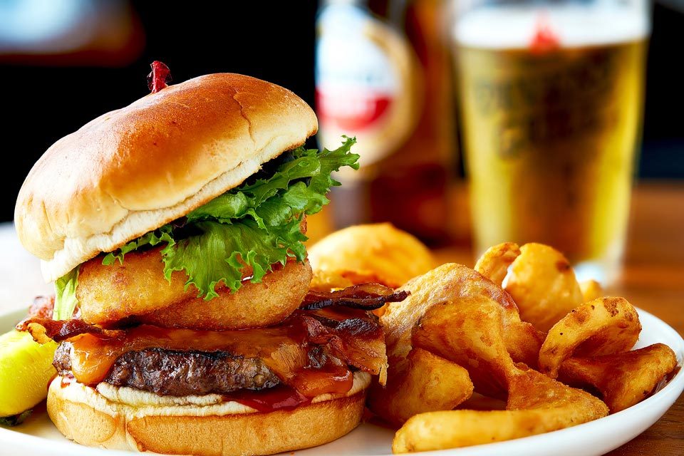 food photography of a burger