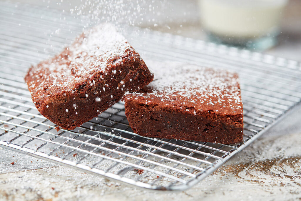 food photography of brownies  for Annie's Gluten Free Bakery in  Shirley, MA