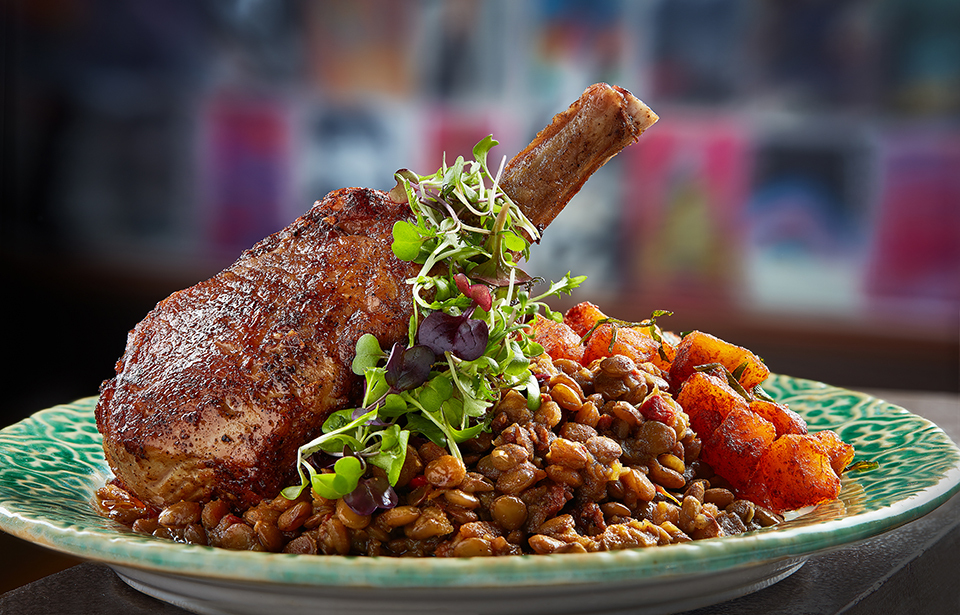 food photography of porkchops photographed for Guztazo Cuban Kitchen &amp; Bar in Waltham, MA