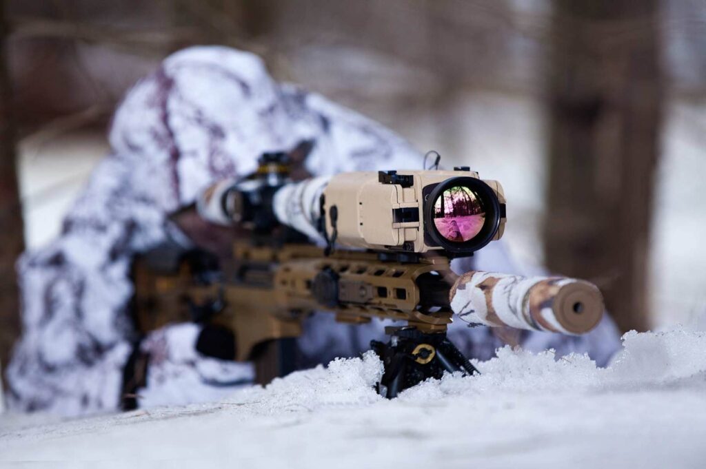 lifestyle photography for FLIR lifestyle photography of gun with thermal scope for Teledyne-FLIR of Hudson, NH