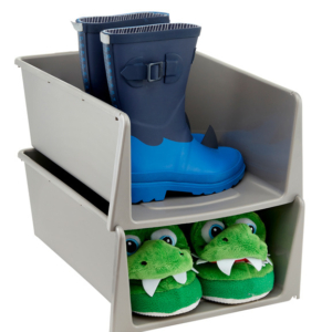 stacked cubbie with shoes stacked cubbie with shoes