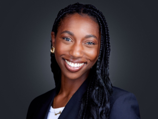 young woman smiling headshot photography with black background Hurley Test Shot